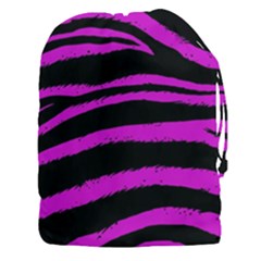 Pink Zebra Drawstring Pouch (xxxl)