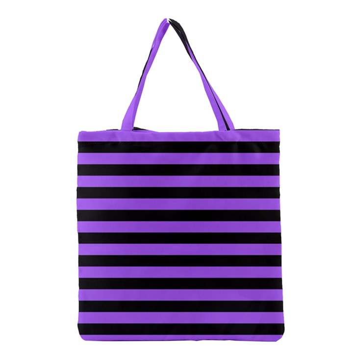 Purple Stripes Grocery Tote Bag