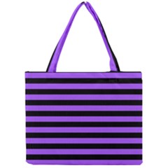 Purple Stripes Mini Tote Bag by ArtistRoseanneJones