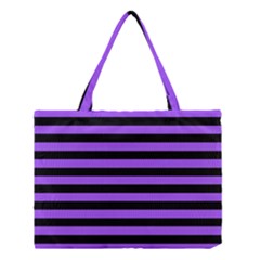 Purple Stripes Medium Tote Bag by ArtistRoseanneJones