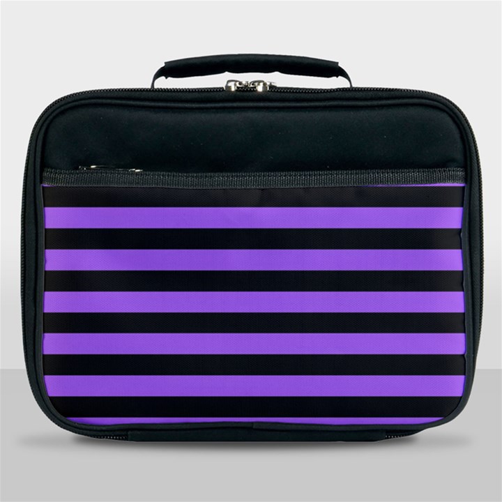 Purple Stripes Lunch Bag