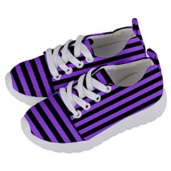 Purple Stripes Kids  Lightweight Sports Shoes by ArtistRoseanneJones