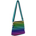 Stripes Rainbow Zipper Messenger Bag View1