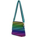 Stripes Rainbow Zipper Messenger Bag View2