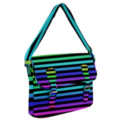 Stripes Rainbow Buckle Messenger Bag by ArtistRoseanneJones