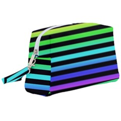 Stripes Rainbow Wristlet Pouch Bag (large) by ArtistRoseanneJones