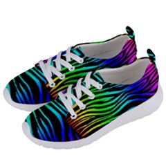 Rainbow Zebra Women s Lightweight Sports Shoes by ArtistRoseanneJones