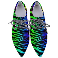 Rainbow Zebra Pointed Oxford Shoes by ArtistRoseanneJones