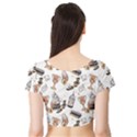 Hufflepuff Pattern Short Sleeve Crop Top View2