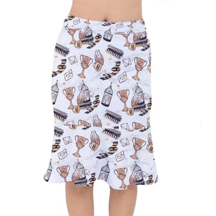 Hufflepuff Pattern Short Mermaid Skirt