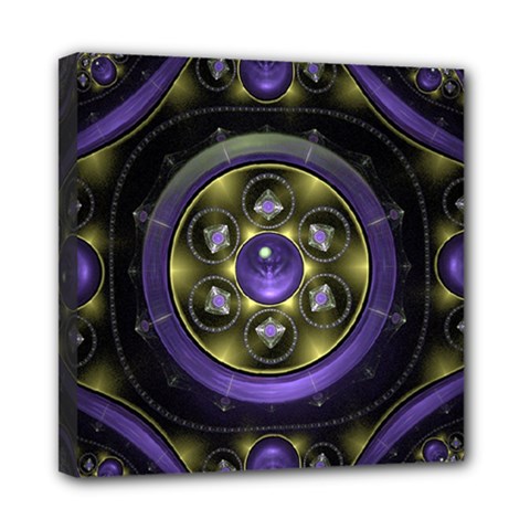 Fractal Sparkling Purple Abstract Mini Canvas 8  X 8  (stretched) by Pakrebo