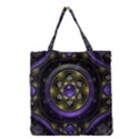 Fractal Sparkling Purple Abstract Grocery Tote Bag View1