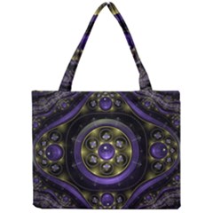 Fractal Sparkling Purple Abstract Mini Tote Bag by Pakrebo