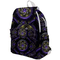 Fractal Sparkling Purple Abstract Top Flap Backpack by Pakrebo