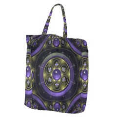 Fractal Sparkling Purple Abstract Giant Grocery Tote by Pakrebo