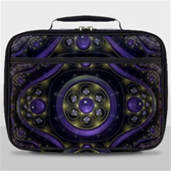 Fractal Sparkling Purple Abstract Full Print Lunch Bag by Pakrebo