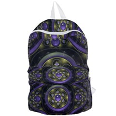 Fractal Sparkling Purple Abstract Foldable Lightweight Backpack by Pakrebo