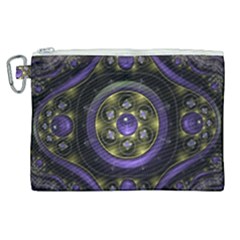 Fractal Sparkling Purple Abstract Canvas Cosmetic Bag (xl) by Pakrebo