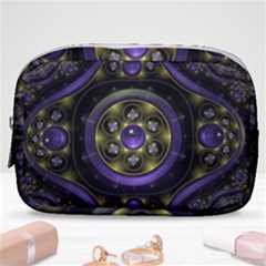 Fractal Sparkling Purple Abstract Make Up Pouch (small) by Pakrebo