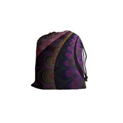 Fractal Colorful Pattern Spiral Drawstring Pouch (small) by Pakrebo