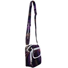 Fractal Colorful Pattern Spiral Shoulder Strap Belt Bag