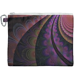 Fractal Colorful Pattern Spiral Canvas Cosmetic Bag (xxxl) by Pakrebo