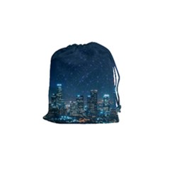 Smart City Communication Network Drawstring Pouch (small) by Pakrebo