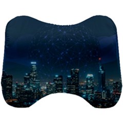 Smart City Communication Network Head Support Cushion by Pakrebo