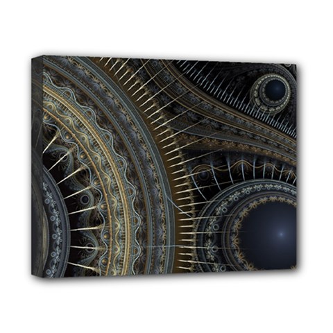 Fractal Spikes Gears Abstract Canvas 10  X 8  (stretched) by Pakrebo