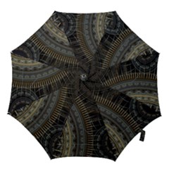 Fractal Spikes Gears Abstract Hook Handle Umbrellas (small) by Pakrebo