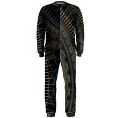 Fractal Spikes Gears Abstract Onepiece Jumpsuit (men)  by Pakrebo