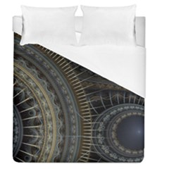 Fractal Spikes Gears Abstract Duvet Cover (queen Size) by Pakrebo