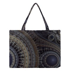 Fractal Spikes Gears Abstract Medium Tote Bag by Pakrebo