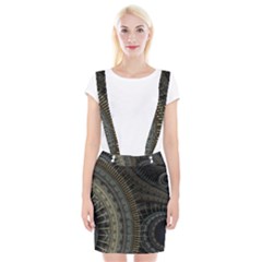 Fractal Spikes Gears Abstract Braces Suspender Skirt by Pakrebo