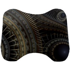 Fractal Spikes Gears Abstract Head Support Cushion by Pakrebo