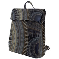 Fractal Spikes Gears Abstract Flap Top Backpack by Pakrebo