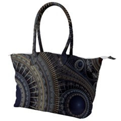 Fractal Spikes Gears Abstract Canvas Shoulder Bag by Pakrebo