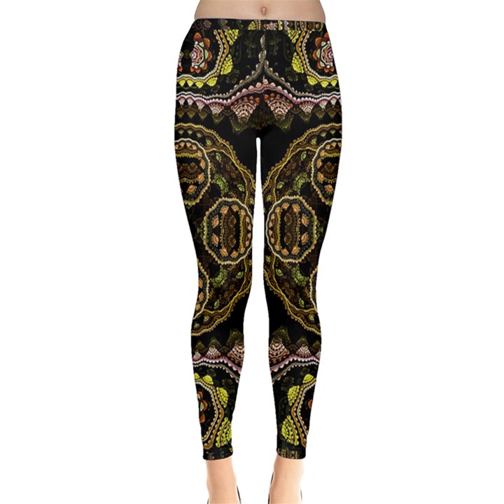 Fractal Fractal Art Texture Inside Out Leggings