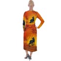 Wonderful Wolf In The Night Velvet Maxi Wrap Dress View2