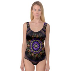 Fractal Vintage Colorful Decorative Princess Tank Leotard  by Pakrebo