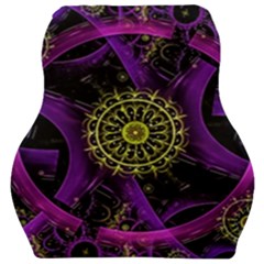 Fractal Neon Rings Geometric Car Seat Velour Cushion  by Pakrebo