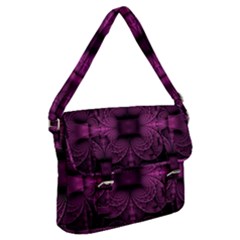 Fractal Magenta Pattern Geometry Buckle Messenger Bag