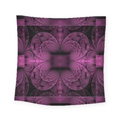 Fractal Magenta Pattern Geometry Square Tapestry (small) by Pakrebo