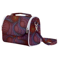 Fractal Red Fractal Art Digital Art Satchel Shoulder Bag by Pakrebo