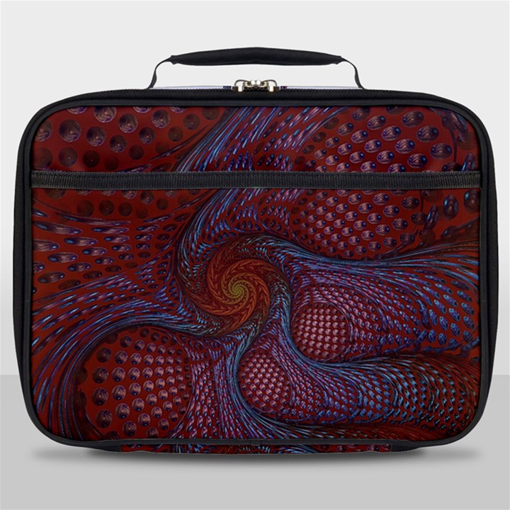 Fractal Red Fractal Art Digital Art Full Print Lunch Bag