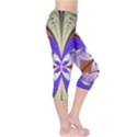 Fractal Splits Silver Gold Capri Leggings  View4