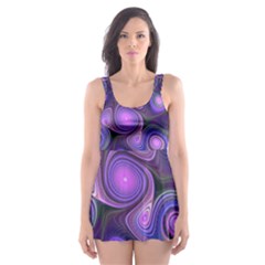 Abstract Pattern Fractal Wallpaper Skater Dress Swimsuit