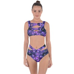 Abstract Pattern Fractal Wallpaper Bandaged Up Bikini Set  by Pakrebo