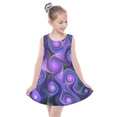 Abstract Pattern Fractal Wallpaper Kids  Summer Dress by Pakrebo