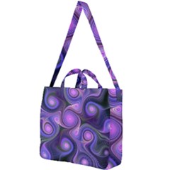 Abstract Pattern Fractal Wallpaper Square Shoulder Tote Bag by Pakrebo